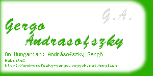 gergo andrasofszky business card