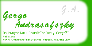 gergo andrasofszky business card